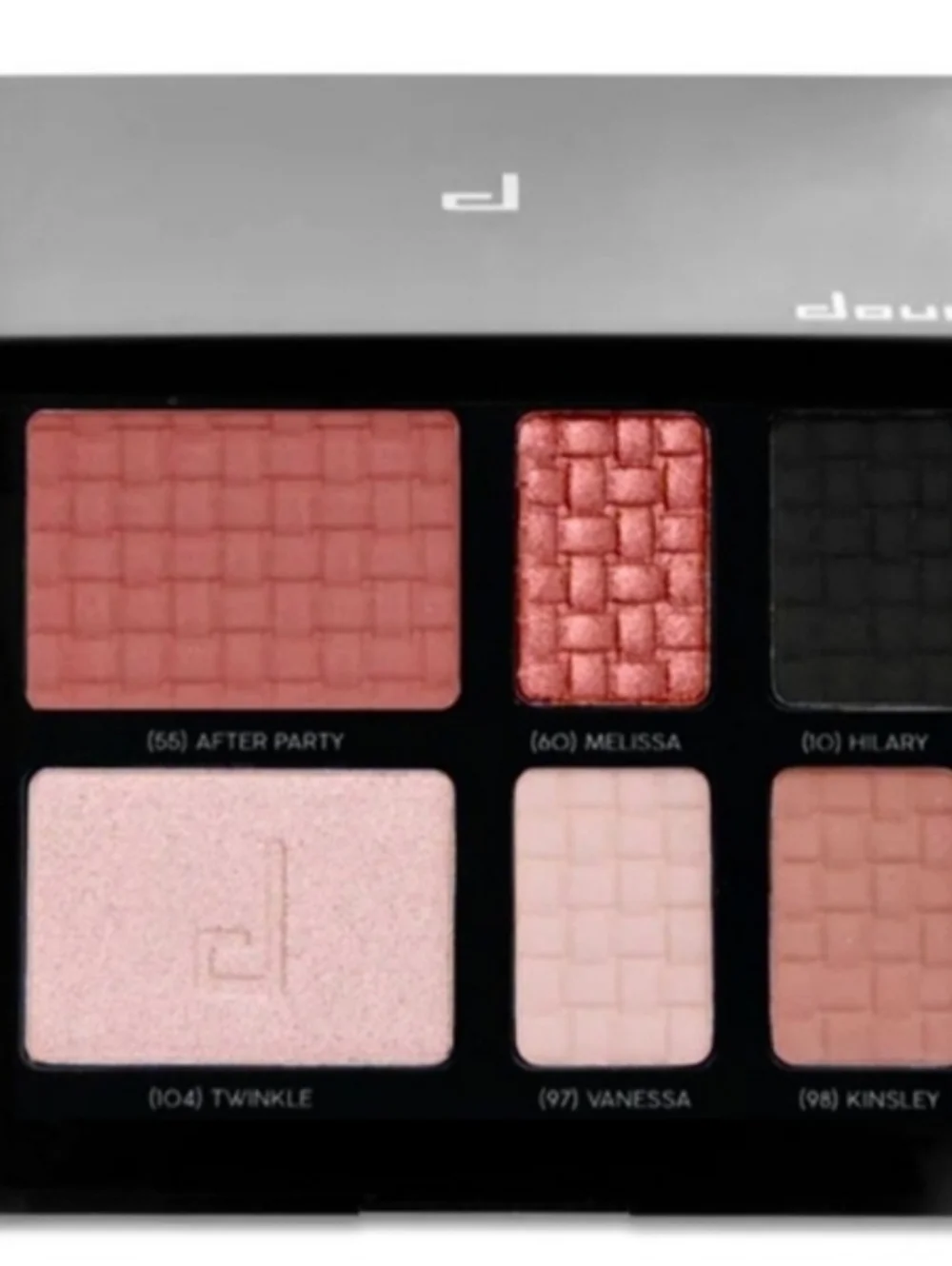 Doucce Duo Compact Palettes in Glossy Black with Rose Gold Logo, Getting 2